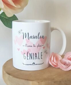 Mug cœur & fleurs