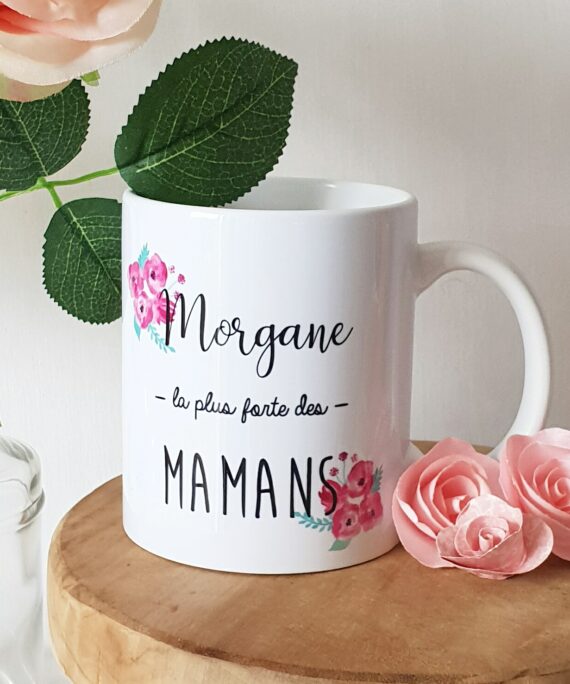 Mug message et fleurs