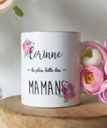 Mug message et fleurs