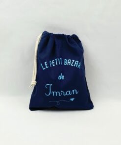 Petit sac pochon Avion en papier