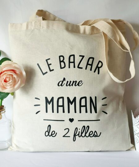 Tote bag, sac shopping Bazar d'une maman