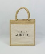 Sac shopping en toile de jute avec poche avant en coton Les Affaires