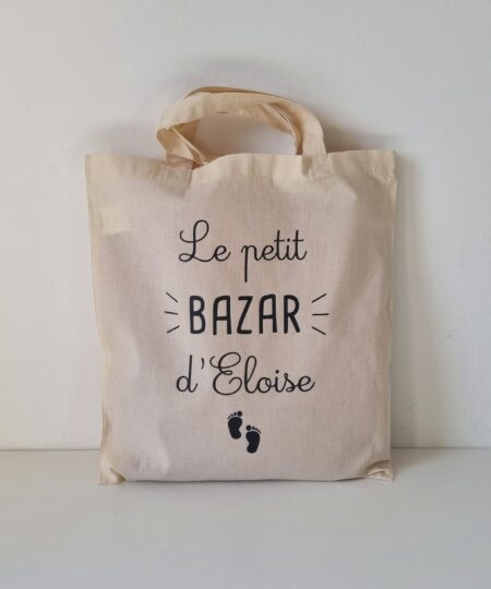 Tote bag, sac shopping Petit bazar