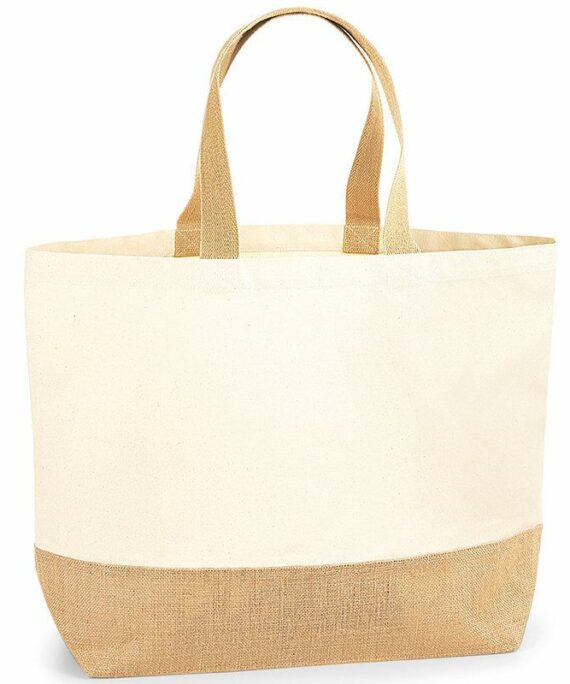 Sac en toile de jute et coton XL ma personnalisation