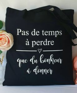 Tote bag, sac shopping Bonheur