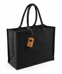 Sac en toile de jute noir ma personnalisation