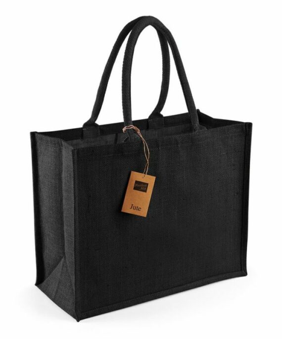 Sac en toile de jute noir ma personnalisation