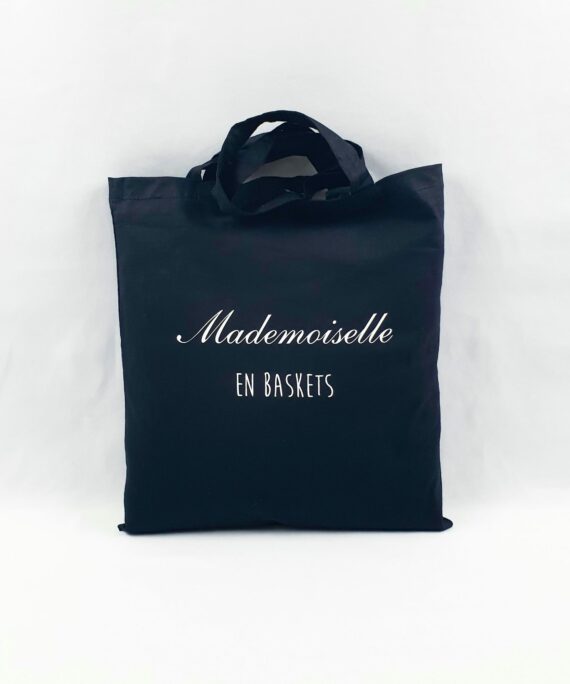 Tote bag, sac shopping Mademoiselle en baskets