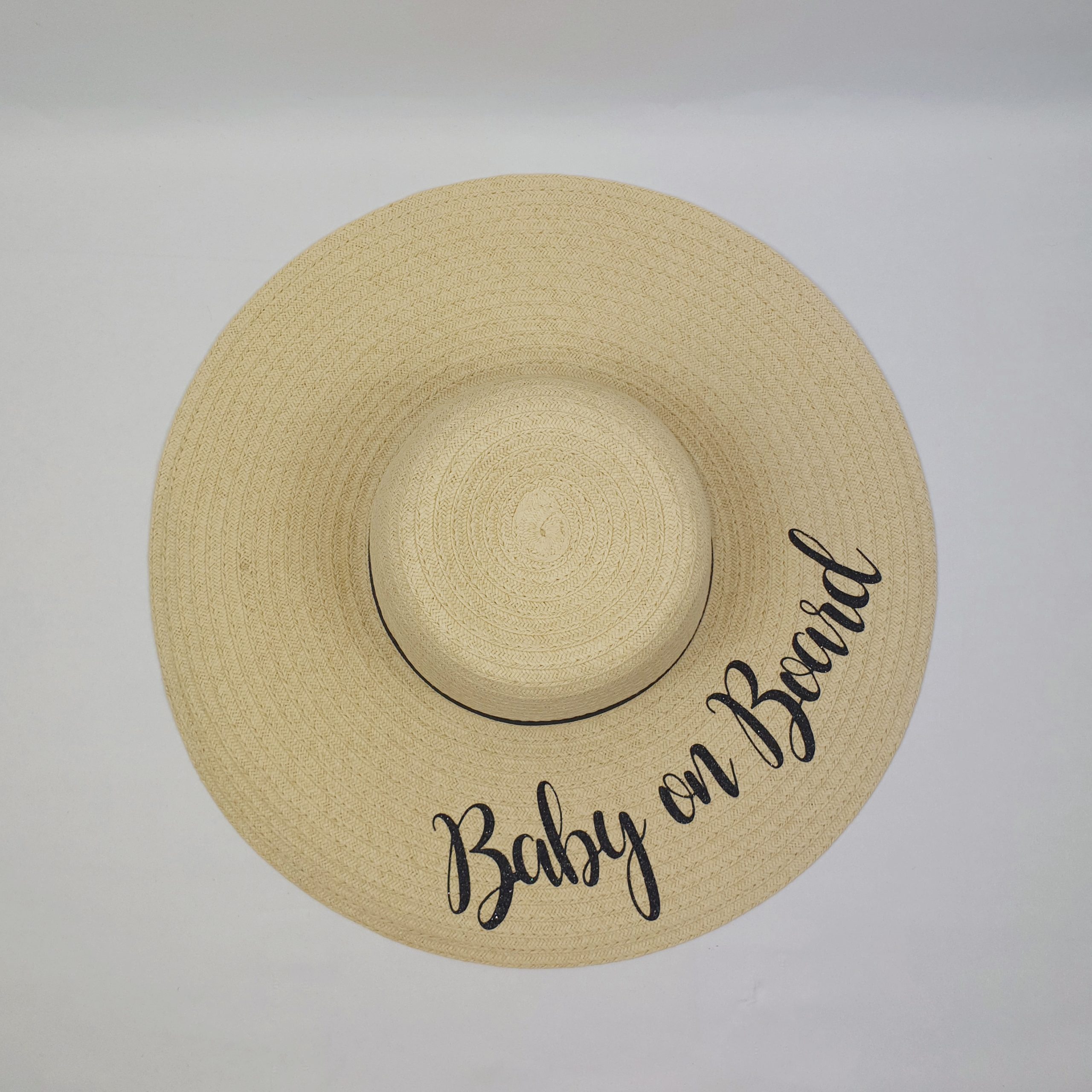 baby on board straw hat