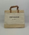 Sac en jute et coton, anses en cuir Rive gauche by