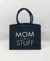 Sac en toile de jute noir Stuff