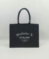 Sac en toile de jute noir Atelier