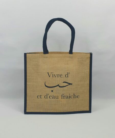 Sac en jute bicolore d'Amour et d'eau fraiche