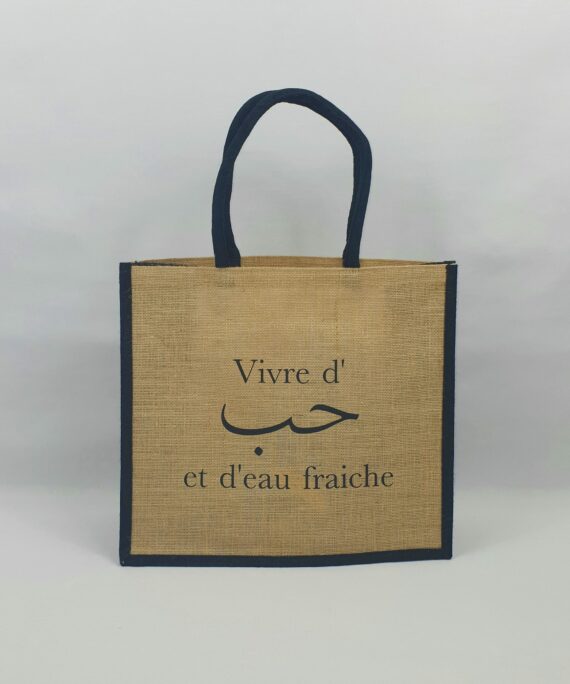 Sac en jute bicolore d'Amour et d'eau fraiche