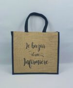 Sac en jute bicolore Infirmière