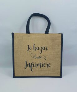 Sac en jute bicolore Infirmière