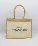 Sac shopping en toile de jute avec poche avant en coton This is my