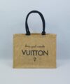 Sac en toile de jute, poignées en coton colorées Dans quel monde vuitton