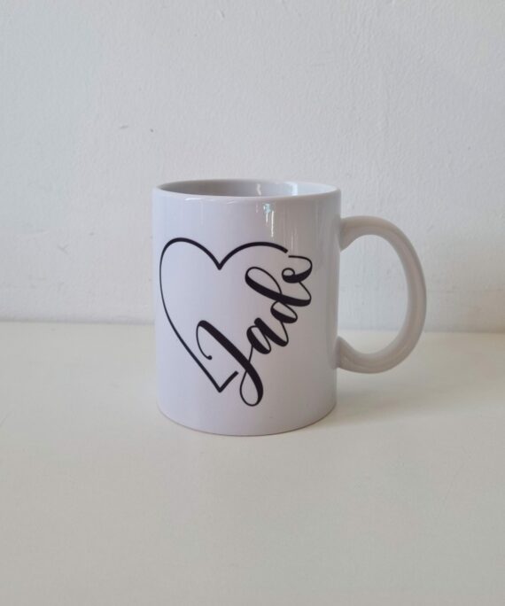 Mug Prénom en coeur