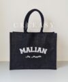 Sac en toile de jute noir Varsity