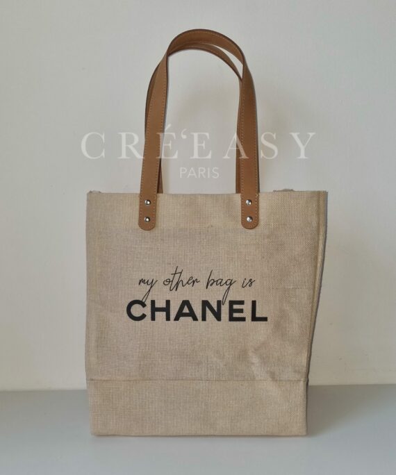 Sac en juco, anses en cuir My other bag is – Cré'easy