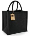 Sac en toile de jute noir At home