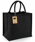 Sac en toile de jute noir Soulmate