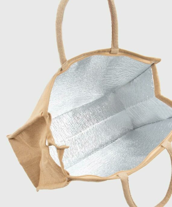 Sac isotherme en jute Les courses