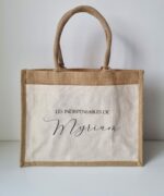 Sac shopping en toile de jute avec poche avant en coton Bella