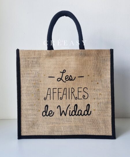 Sac en jute bicolore Oummi