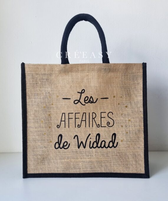 Sac en jute bicolore Oummi