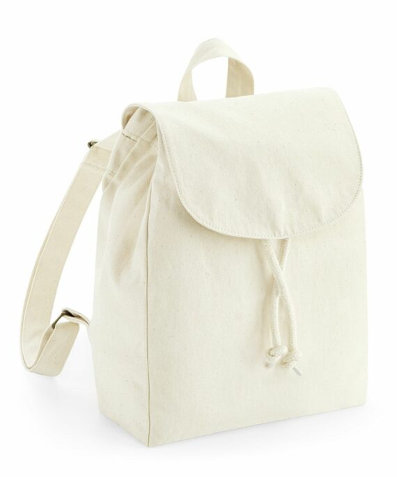 Petit sac à dos en coton bio Prénom et étoiles