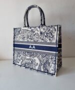 Sac toile de jouy Initiales