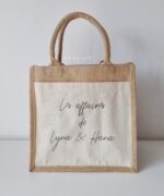 Sac shopping en toile de jute avec poche avant en coton Les affaires de ...