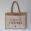 Sac shopping en toile de jute avec poche avant en coton Les affaires de ... (2)