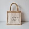 Sac shopping en toile de jute avec poche avant en coton Madame Atelier